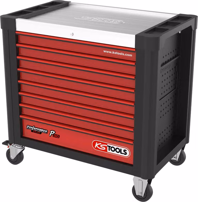 KS Tools PERFORMANCEplus P30 NERO/ROT Carrello da officina