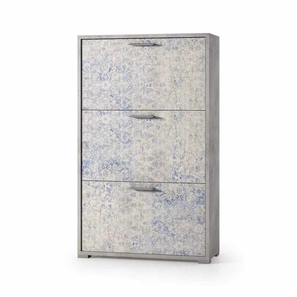 Mobile Portascarpe Axinite DMORA Grigio, L: 67 cm, P: 28 cm, H: 112 cm – 2