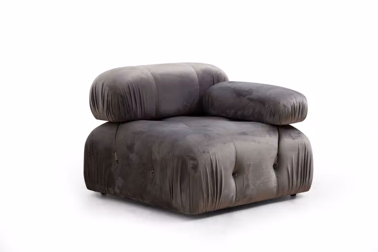 Hanah Home, Bubble- ARE1418, grigio, divano letto, struttura: Legno di faggio / truciolato