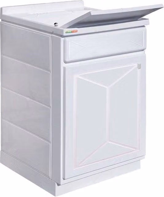 Mobile lavatoio con anta singola Top Line bianco Trioplast L/P/H: 50 x 50 x 87 cm