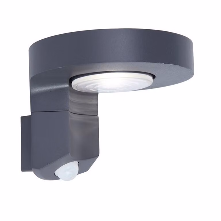 Applique solare a LED LUTEC 2 luci in plastica resistente alle intemperie antracite bianco freddo 2W