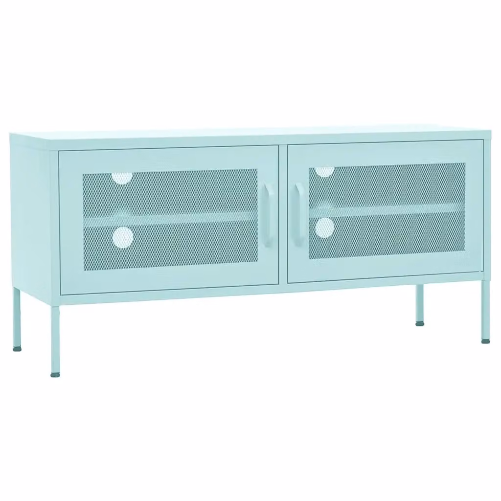 Mobile TV Menta vidaXL in metallo verde L: 105 cm, P: 35 cm, H: 50 cm – 2