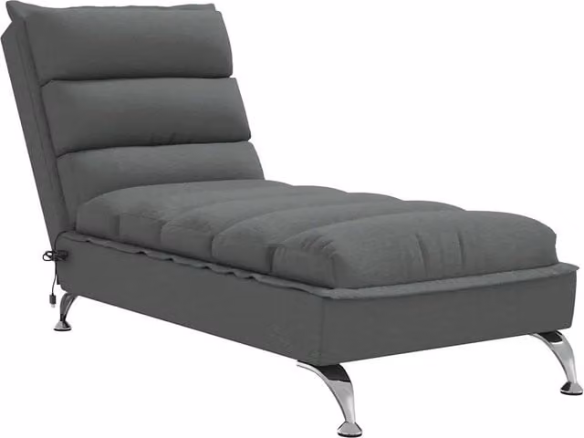 Chaise Longue da Massaggio con Cuscini in Tessuto Grigio Design Moderno CFW3843393