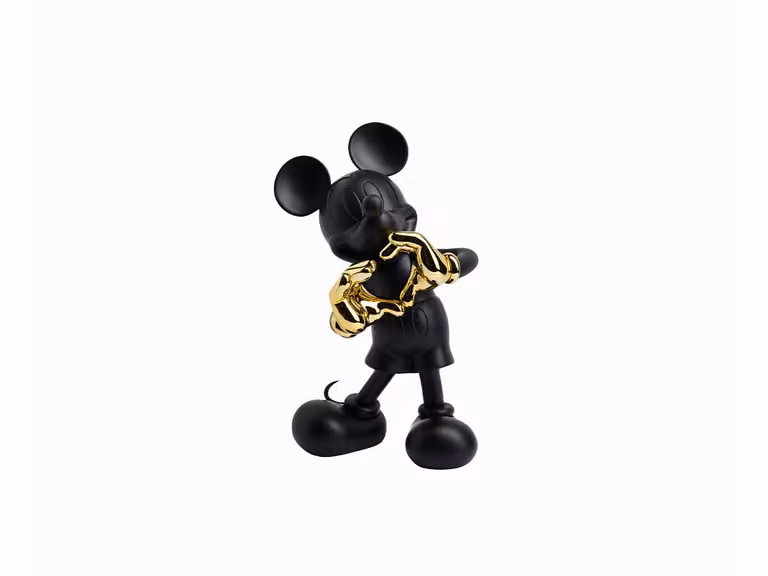 Mickey with Love Scultura Nero e oro - Piccola