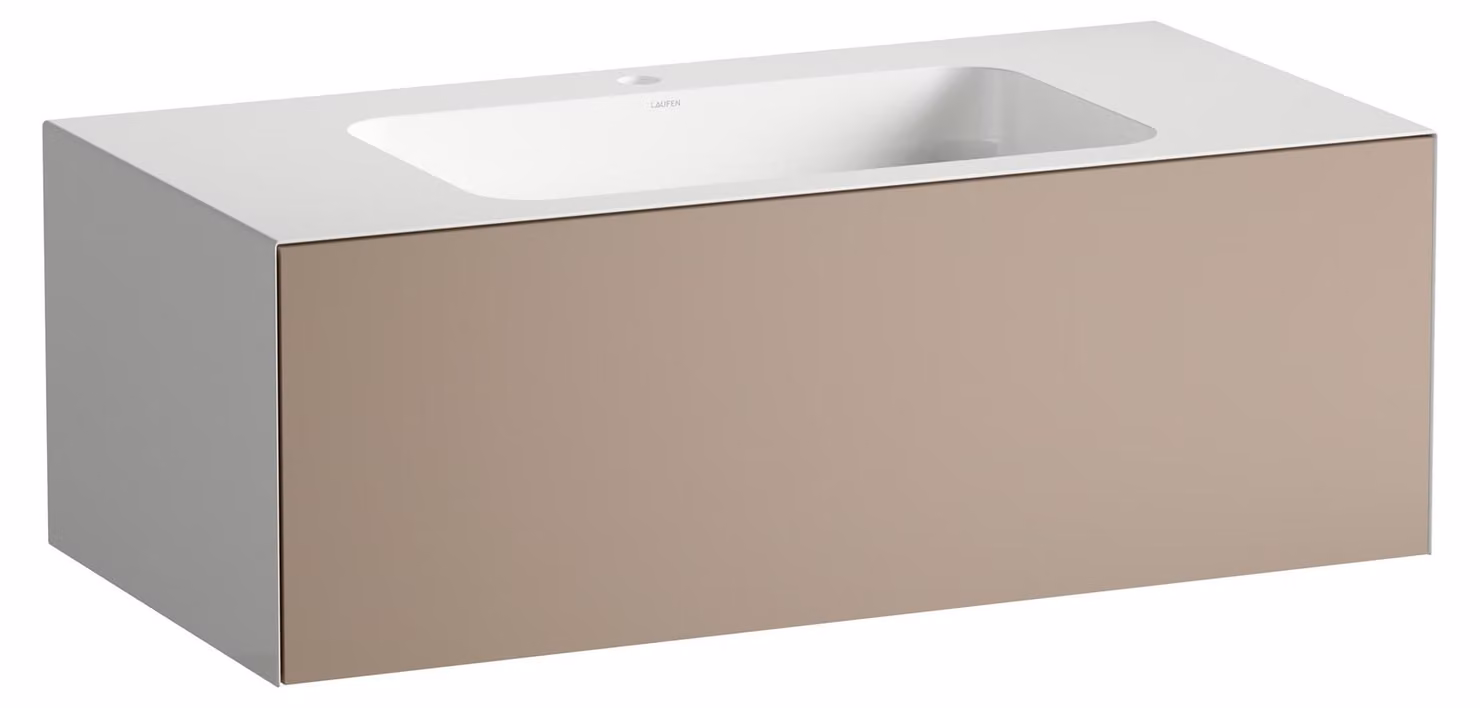 LAUFEN FOLIO Plan de toilette, mural, rectangulaire, 1 tiroir, 1 trou pour robinetterie, sans trop-plein, 1004x500x350mm, H580FO45221111, H580FO45221111