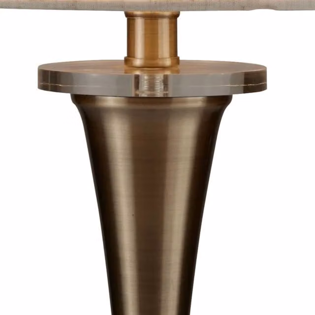 Lampada da scrivania contemporanea Oscar SEARCHLIGHT in acciaio e ottone color oro con policarbonato e attacco E27