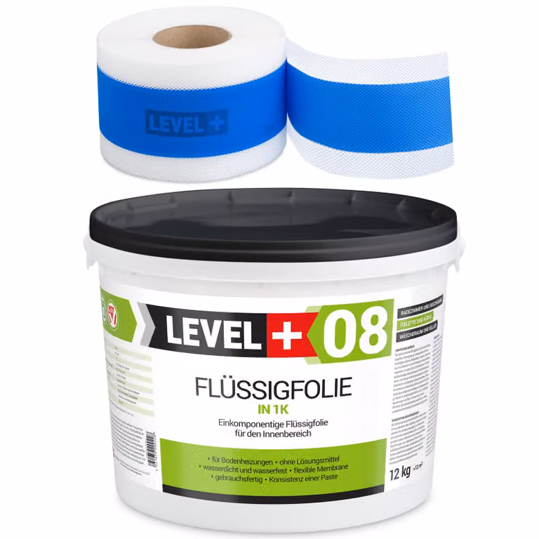 Kit di impermeabilizzazione Membrana liquida 7 kg Nastro sigillante 5mb Doccia da bagno - LEVEL+ SET307