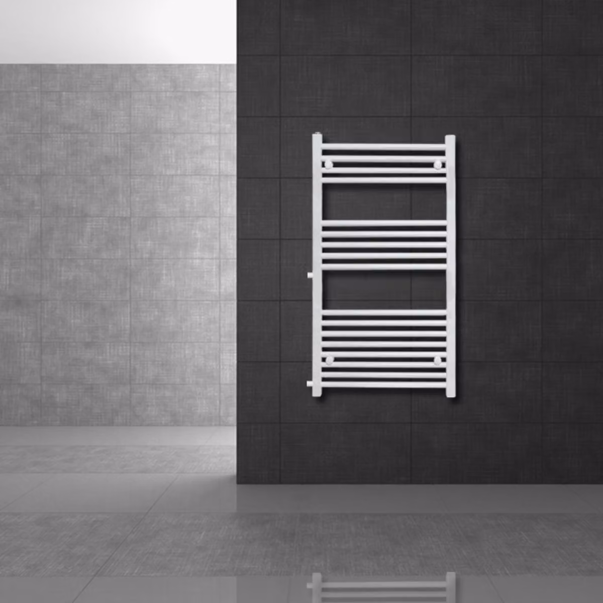 LuxeBath radiatore bagno attacco laterale, 500x1200 mm, bianco, diritto, senza elemento riscaldante