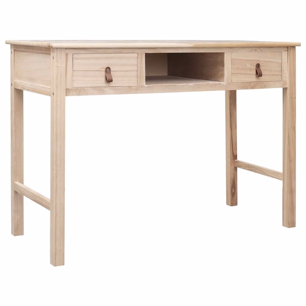 The Living Store Scrivania Naturale 110 × 45 × 76 cm Legno