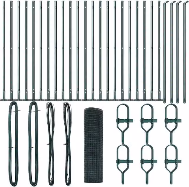 Palo per recinzione DESIGN IN in acciaio e PVC verde L: 40,0 cm, P: 23,0 cm