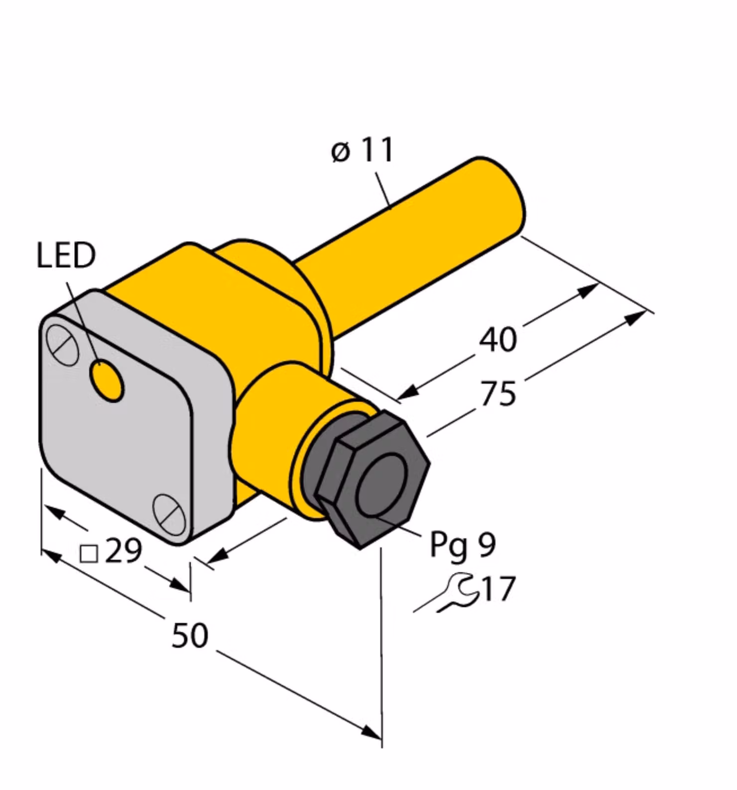 Turck 46617 - NI5-K11SK-AP6X, sensore induttivo