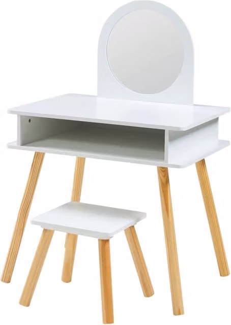 Toeletta per bambini con sgabello 91,5 x 62 x 43,5 cm bianco 03_0011042