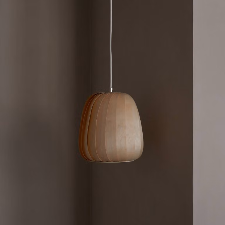 Tom Rossau Lampada a sospensione ST906, dimmerabile, Legno chiaro, Soggiorno / Sala da pranzo, Legno, Scandinavo, Lampada a sospensione