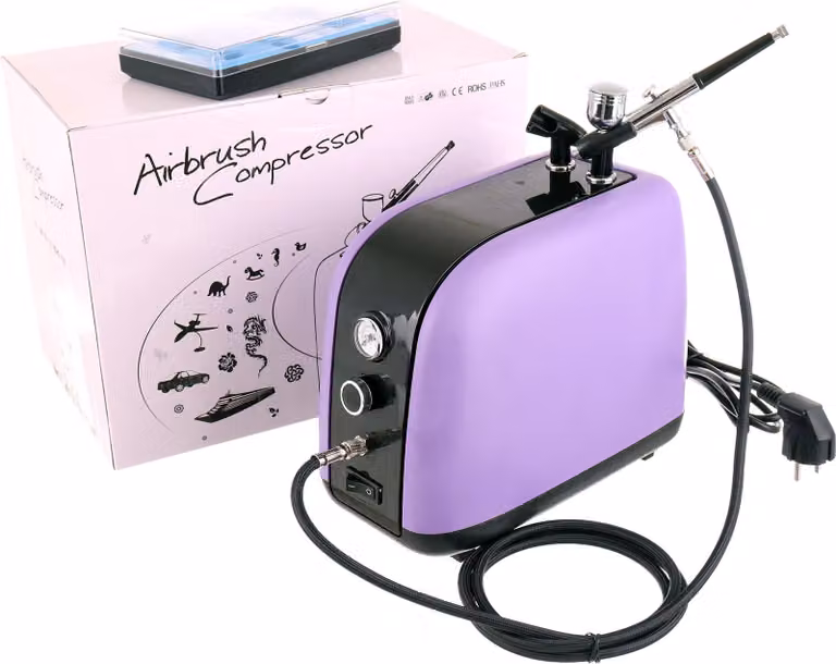 Kit compressore da studio - Vernice spray cosmetica HS-386k (per tatuaggio, body painting e modellazione)