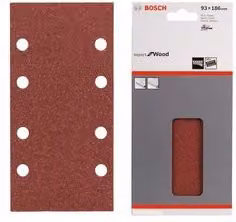 Set di 10 fogli abrasivi preforati Bosch per levigatrice orbitale, grana P120, colore marrone, L 187 mm x P 93 mm