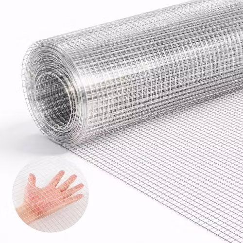 Rete Metallica VEVOR in Acciaio Zincato a Caldo, Argento, per Recinzioni e Gabbie, Diametro: 6,3 mm e 0,5 mm, Dimensioni: 0,4 x 6 m