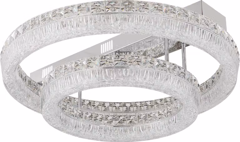 Plafoniera a LED, cromata, telecomando, cambiacolori, H 23 cm