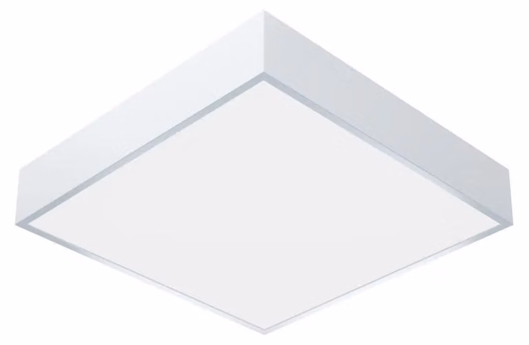 Pannello LED quadrato, serie Gamma Q Basic, colore bianco, 14W, temperatura di colore 4000K (bianco naturale), flusso luminoso 1500LM, grado di protezione IP54, resistenza agli urti IK08, dimensioni 300x300 mm, corpo in policarbonato