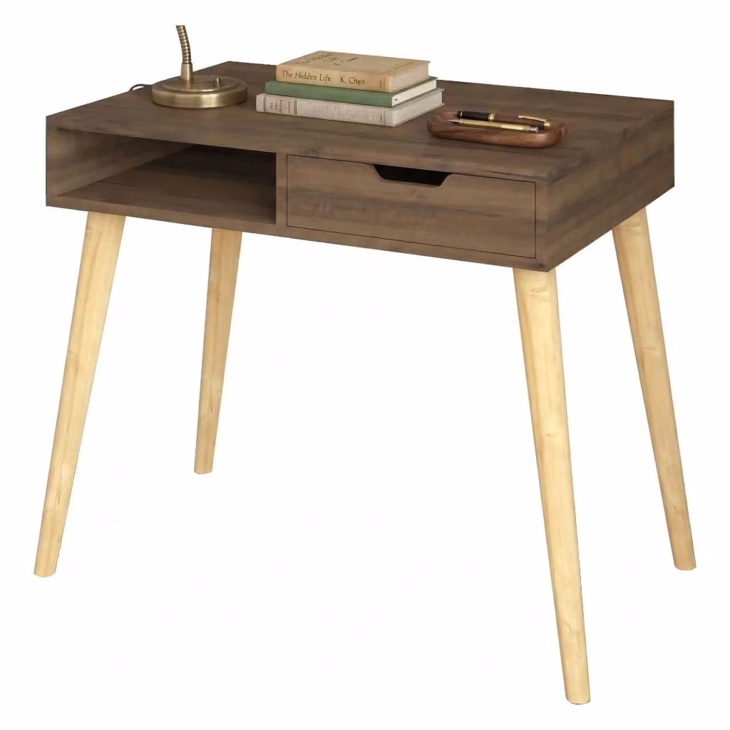 Consolle Santerno con un vano, Marrone Noce, L 90 cm x P 60 cm x H 80 cm – 2