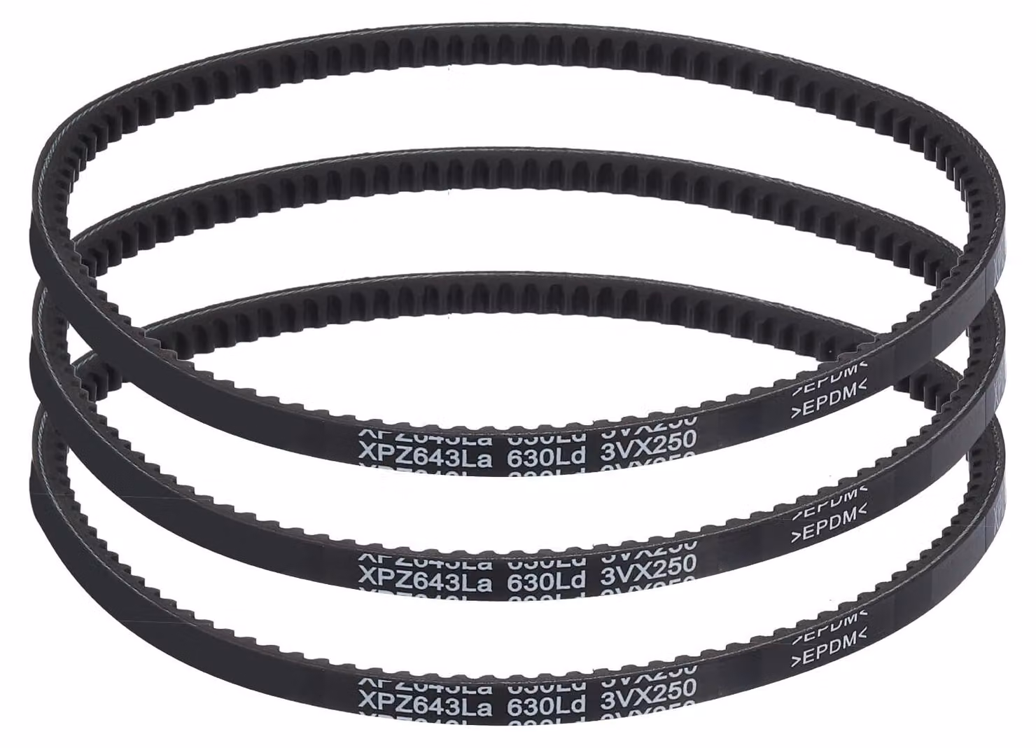 3 cinghie a V, dimensioni 10 x 637 mm - Cinghie di trasmissione in gomma per auto e industria
