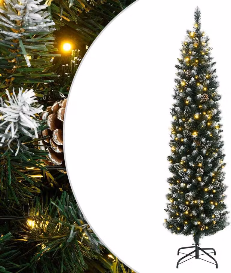 Maison Exclusive - Albero di Natale artificiale slanciato con 150 LED, 120 cm
