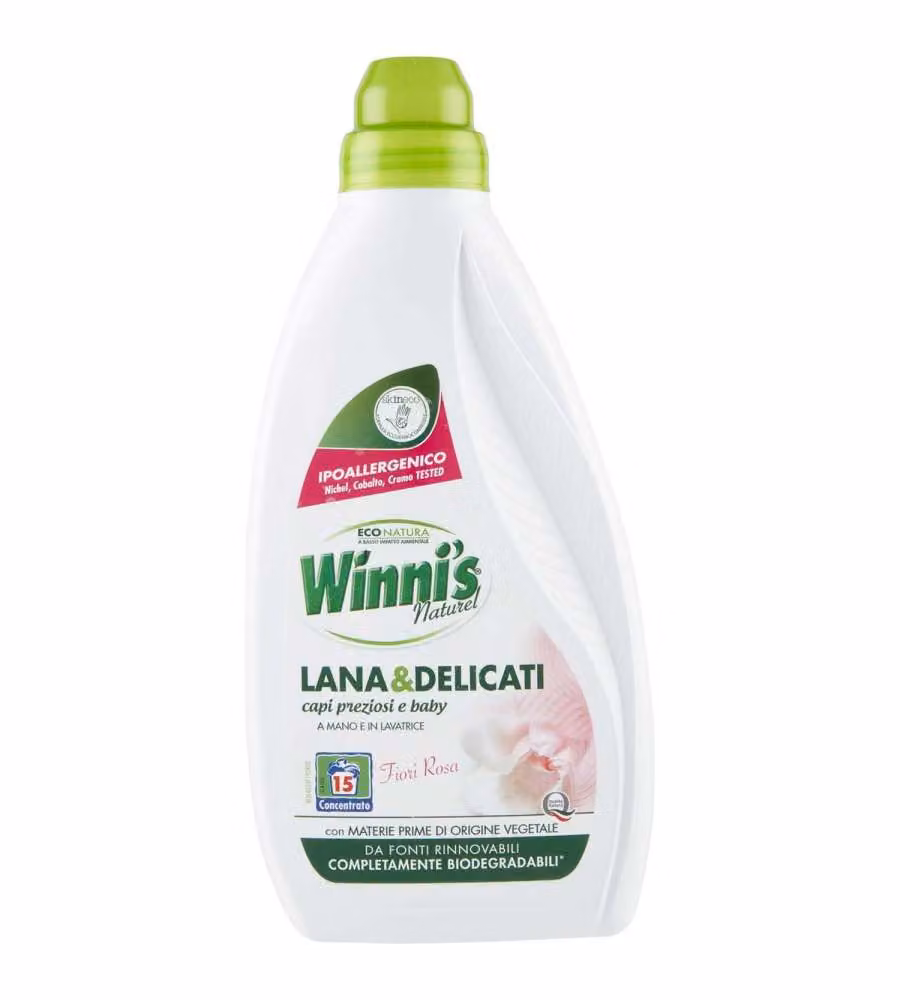 Winni's Detersivo Lana e Delicati 750ml Fiori Rosa Ipoallergenico