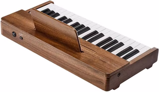 Mini Pianoforte Giocattolo Legno 37 Tasti Suono Realistico Doppia Alimentazione Volume Regolabile Bambini
