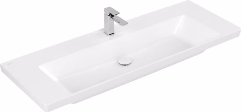 Villeroy & Boch Subway 3.0 lavabo à poser, 1 trou pour robinet, sans trop-plein, non rectifié, 1300x475mm, 4A70D2R1, 4A70D2R1