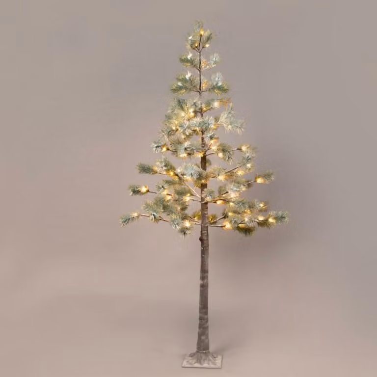 ACA Lighting Snow Pine 128 WW LED 220-240V IP44 26x26x240cm 3m cavo di alimentazione marrone X10128144