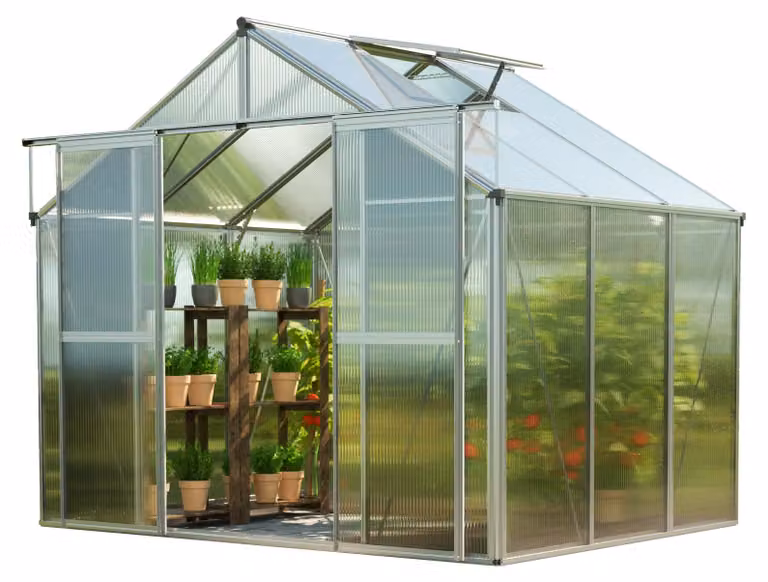 GFP Serra Topas 3 telaio in alluminio 225 x 195 cm, lastre a doppia parete di 8 mm