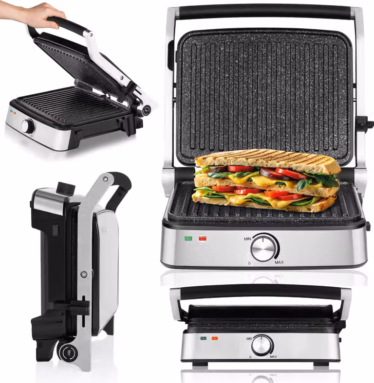 Zeegma Grill Chef Easy 2000W griglia a contatto - XXL, lavabile, pieghevole