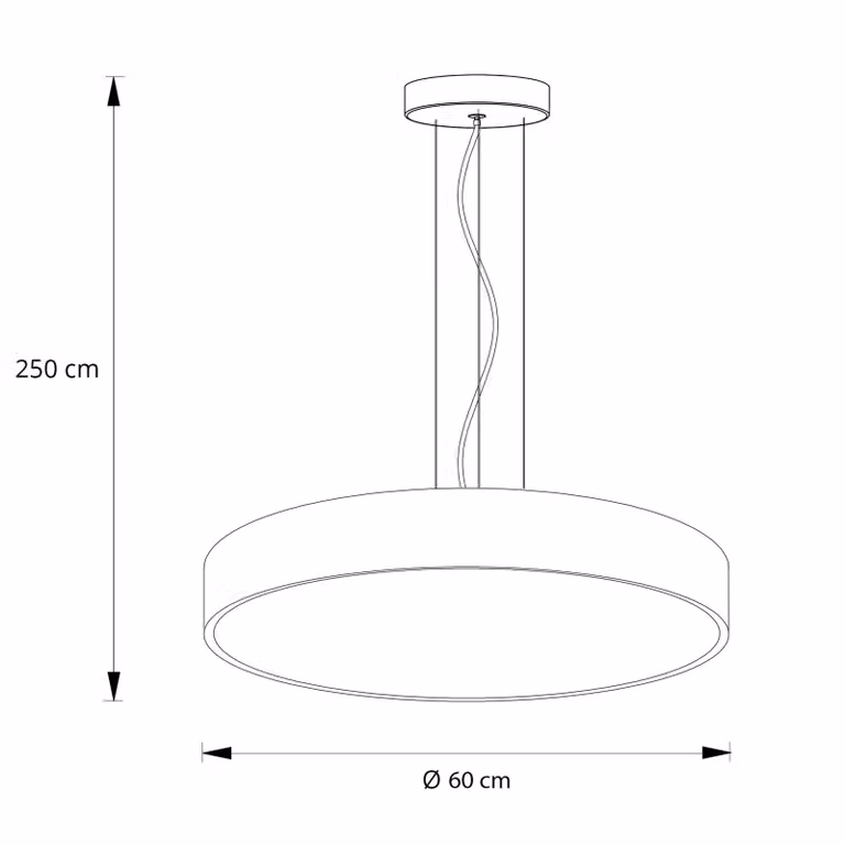 Lampada LED a sospensione Vanida, bianco, Ø 60 cm, su/giù Vanida Arcchio, dimmerabile, Bianco / Opale, Cucina, Alluminio, Moderno