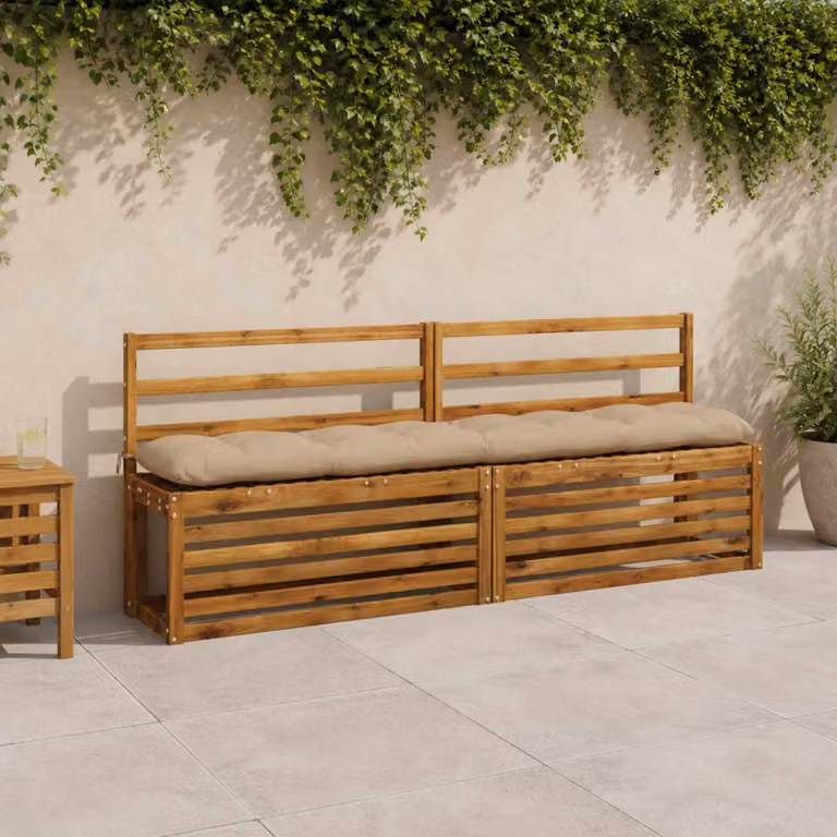 vidaXL Cuscino per panchina VIANEN 100% Poliestere Sabbia