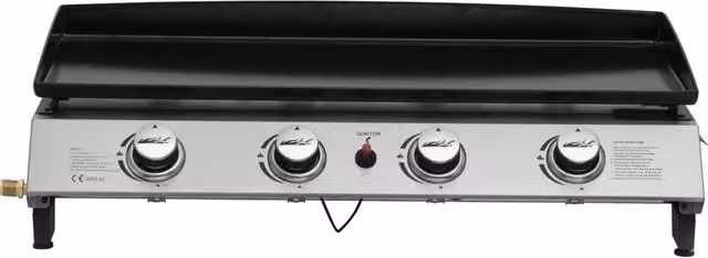 Plancha a gas Jolly HABITAT ET JARDIN in acciaio inox, 4 fuochi, 10 Kw, Grigio