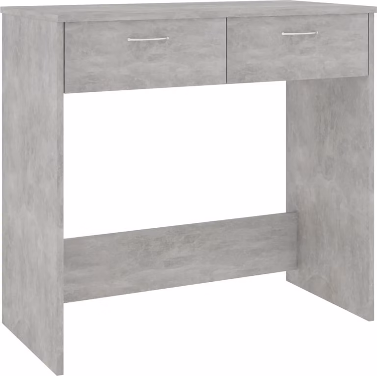 Scrivania Grigio Cemento 80x40x75 cm in Legno Multistrato