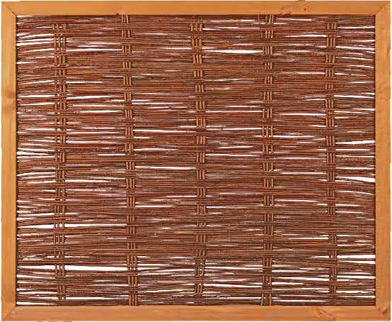 Recinzione in vimini FAKO con telaio perimetrale 120 x 100 cm