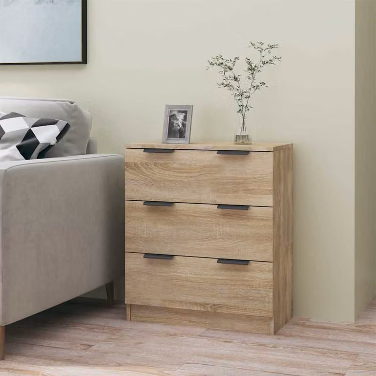 Credenza vidaXL in Legno Multistrato e MDF, Rovere Sonoma, Marrone, L 60 cm x P 30 cm x H 70 cm
