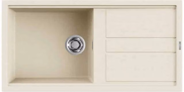 Lavello Elleci Incasso 1 vasca 100x51 Best 480 Granitek Bianco Antico LGB48062