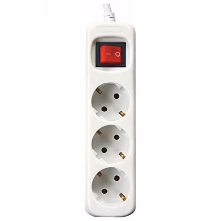 Presa multipla 3 prese Cavo interruttore 3m BIANCO