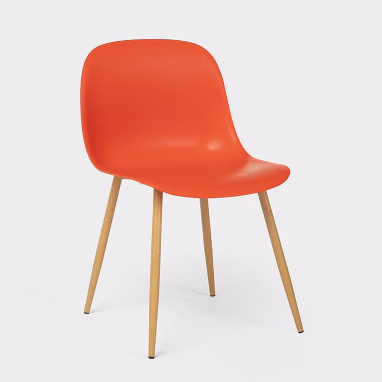 Sedie in design scandinavo per cucina sala da pranzo ristorante Sleek - Rosso