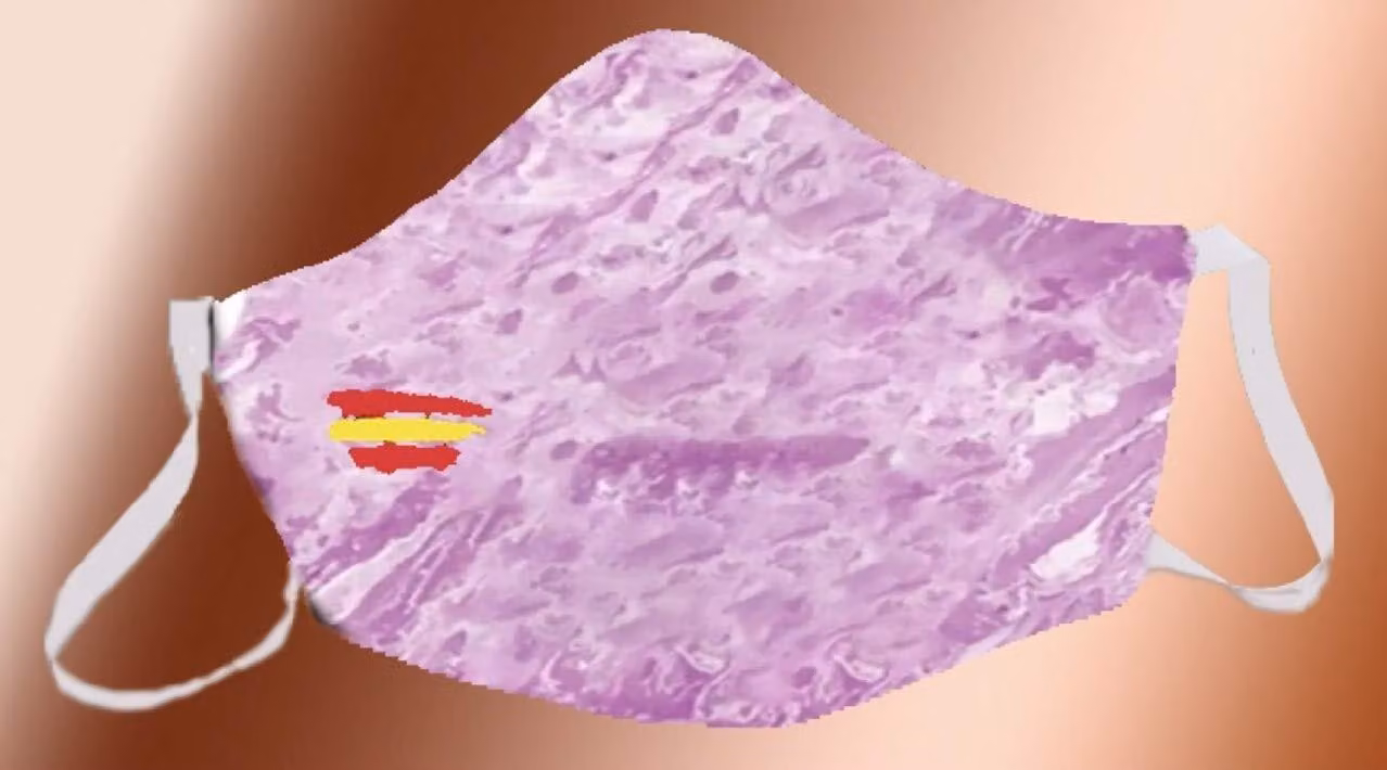 Solidchoice - Mascherina riutilizzabile con effetto marmo rosa