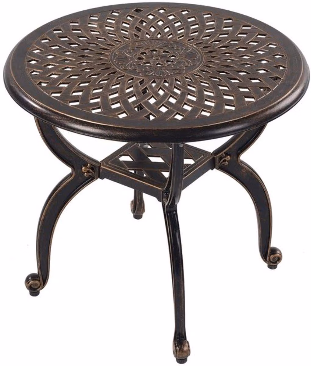 Tavolino da esterno - Tavolo per patio/bistrot - Tavolo in alluminio - Compatto, altezza 47 cm - Facile da pulire - Arredamento da giardino