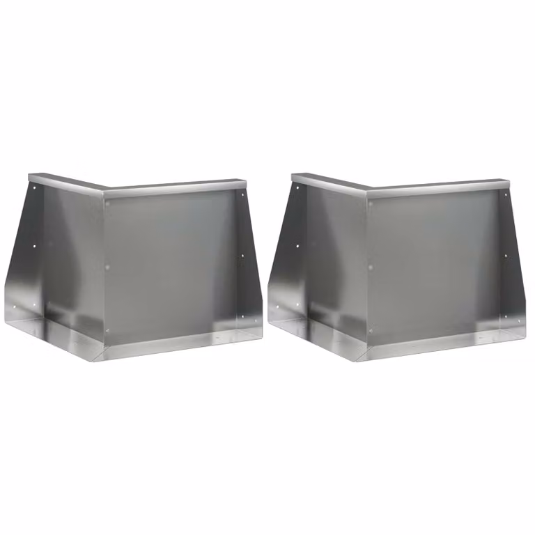 Set di 2 pezzi di aiuole rialzate vidaXL in acciaio zincato color argento, L 50 x P 50 x H 40 cm