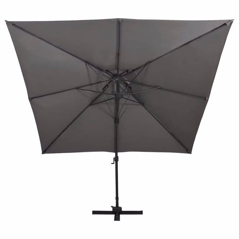 Ombrellone a Sbalzo con Doppia Copertura 300x300 cm Antracite