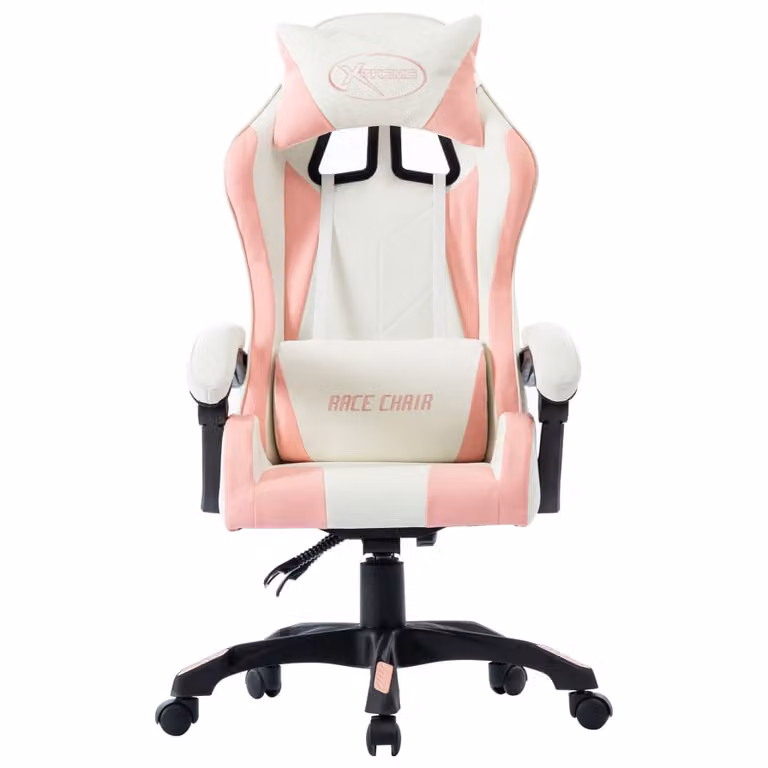 Sedia da Gaming Rosa in Pelle finta