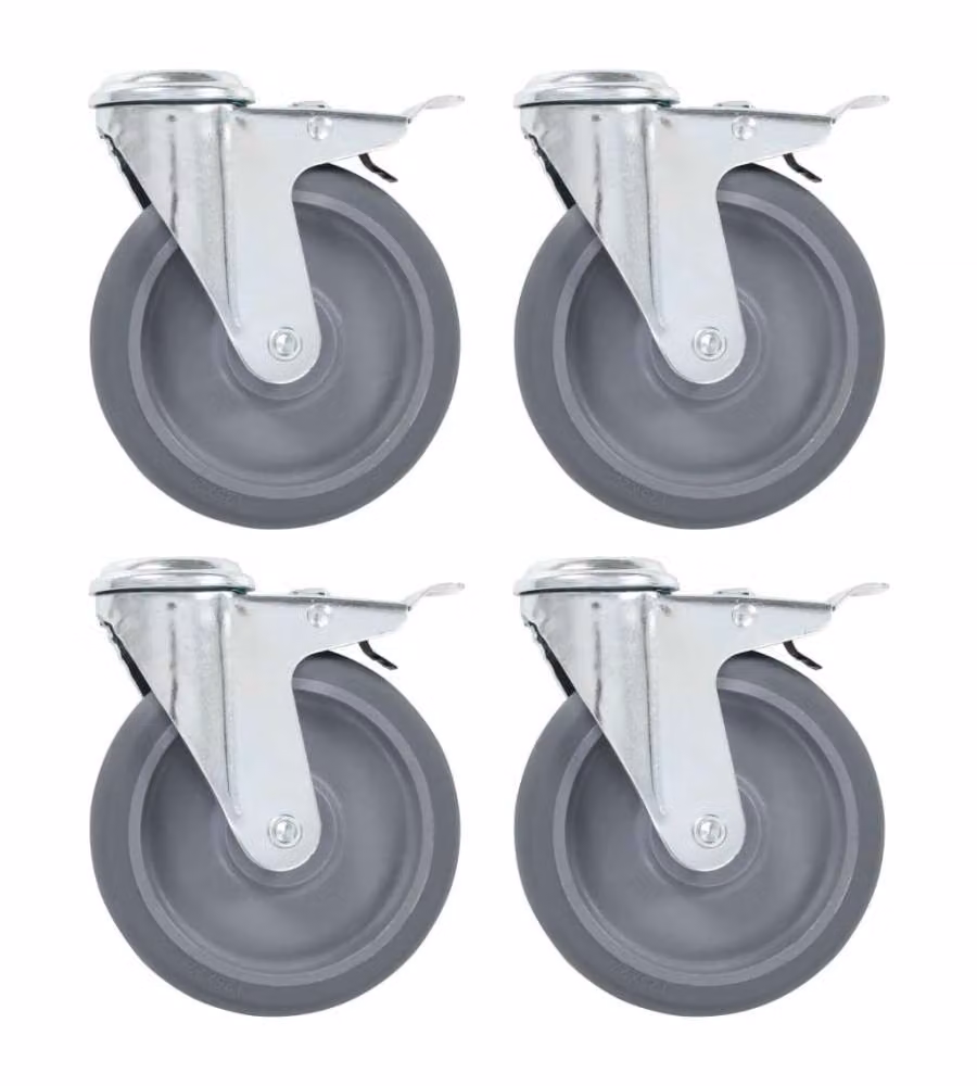 Ruote Girevoli con Foro per Bullone 12 pz 125 mm 277877