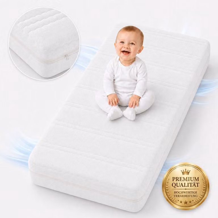 Materasso Best For Kids 60 x 120 x 11 cm con 100% policotone Materasso per bambini trapuntato e morbido 60x120