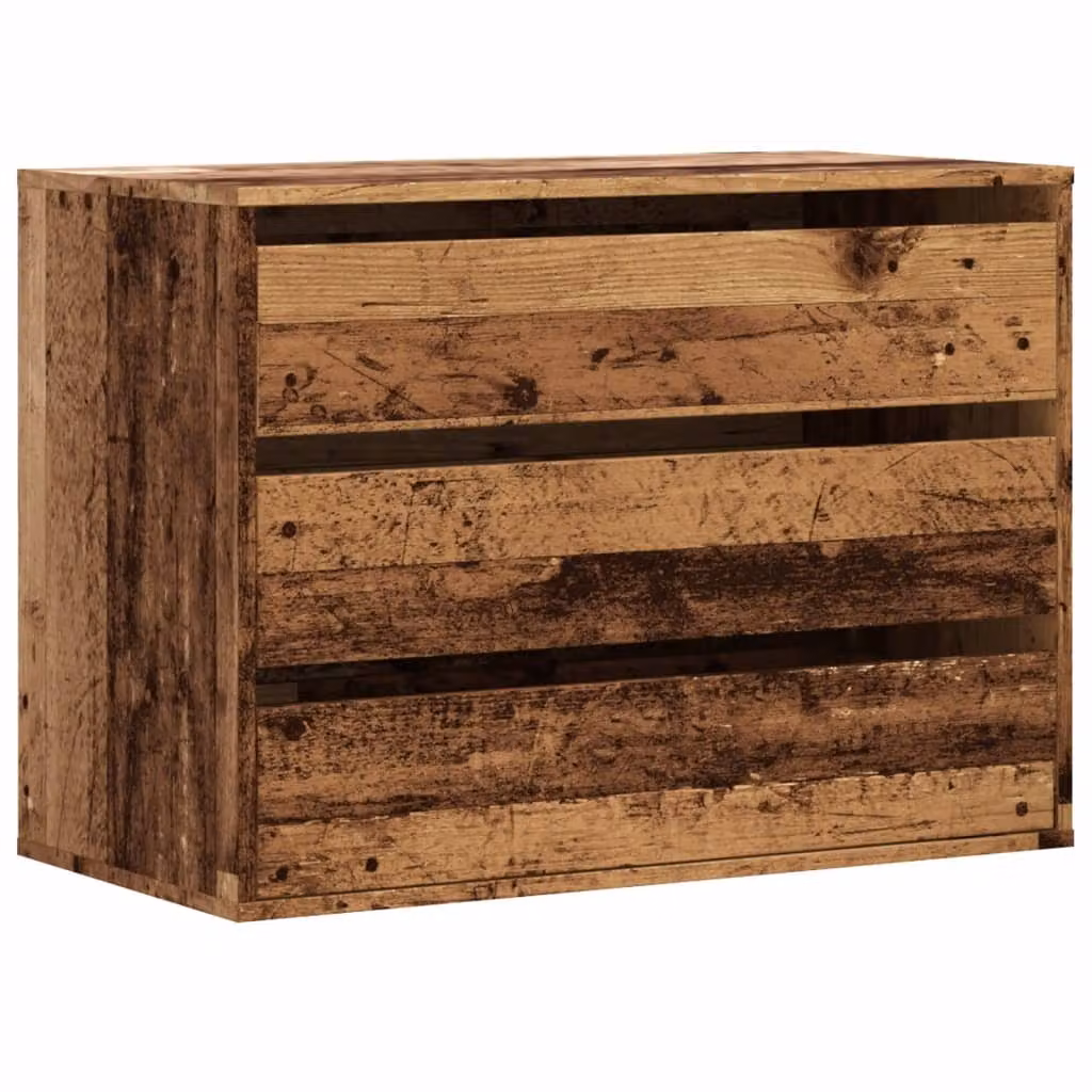 Cassettiera Angolare Legno Antico 80x41x58 cm Legno Multistrato