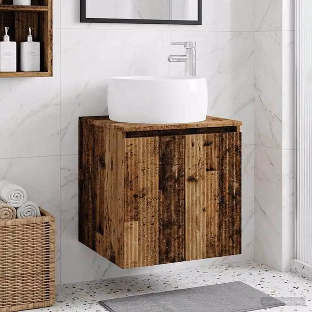 Mobile Lavabo da Parete Legno antico 49,5 x 44,5 x 66 cm 890460