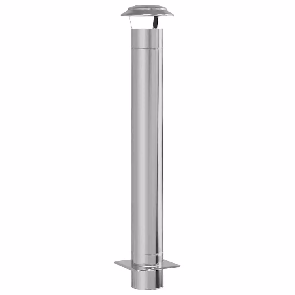 Estensione Camino-Canale vidaXL in Acciaio Inossidabile Argento L/P/H: 132 x 25 x 25 cm – 2
